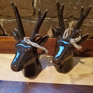 Pair of reindeer Christmas ornaments
